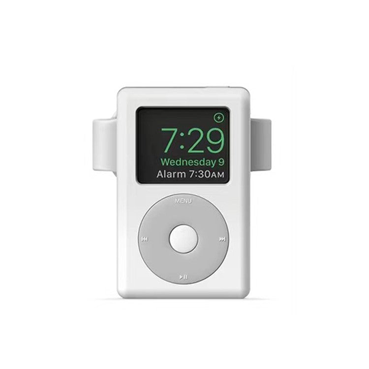 Smartwatch Stand for Apple Watch Series1/2/3/4/5/6 Desktop Stand MP3 Silicone Charging Base - White / Grey