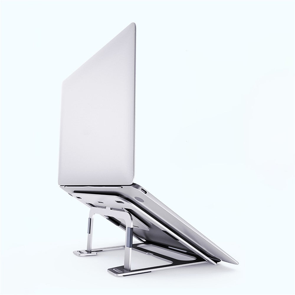 BONERUY BR035 P3 Aluminum Alloy Adjustable Laptop Stand Folding Notebook Bracket Lifting Cooling Holder - Dark Grey