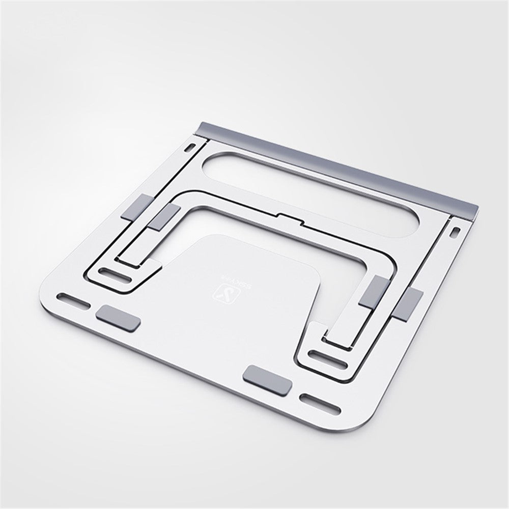 BONERUY BR035 P3 Aluminum Alloy Adjustable Laptop Stand Folding Notebook Bracket Lifting Cooling Holder - Dark Grey