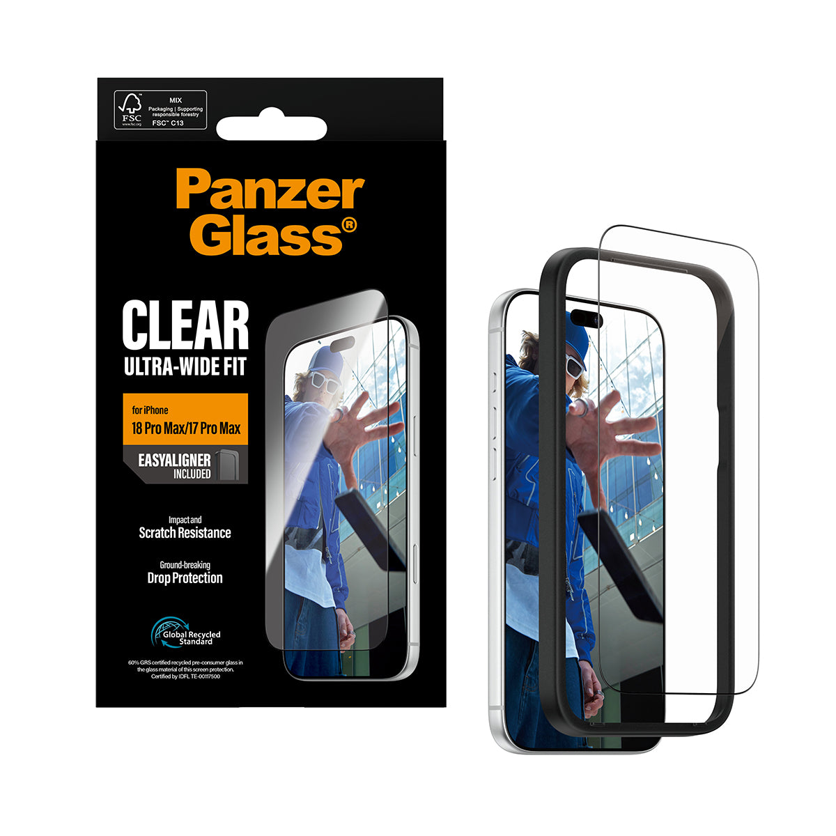 PG Screen Protector iP18 Pro Max/17 Pro Max UWF EasyAligner - billede 5