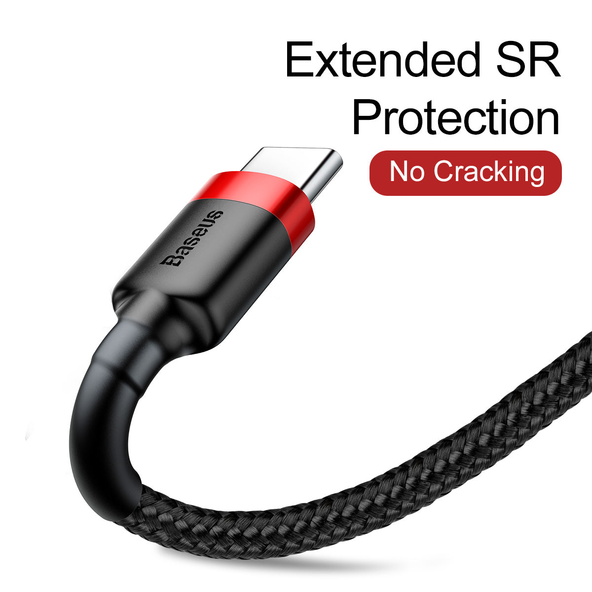 Kabel USBA/USBC 0,5m BK/RD