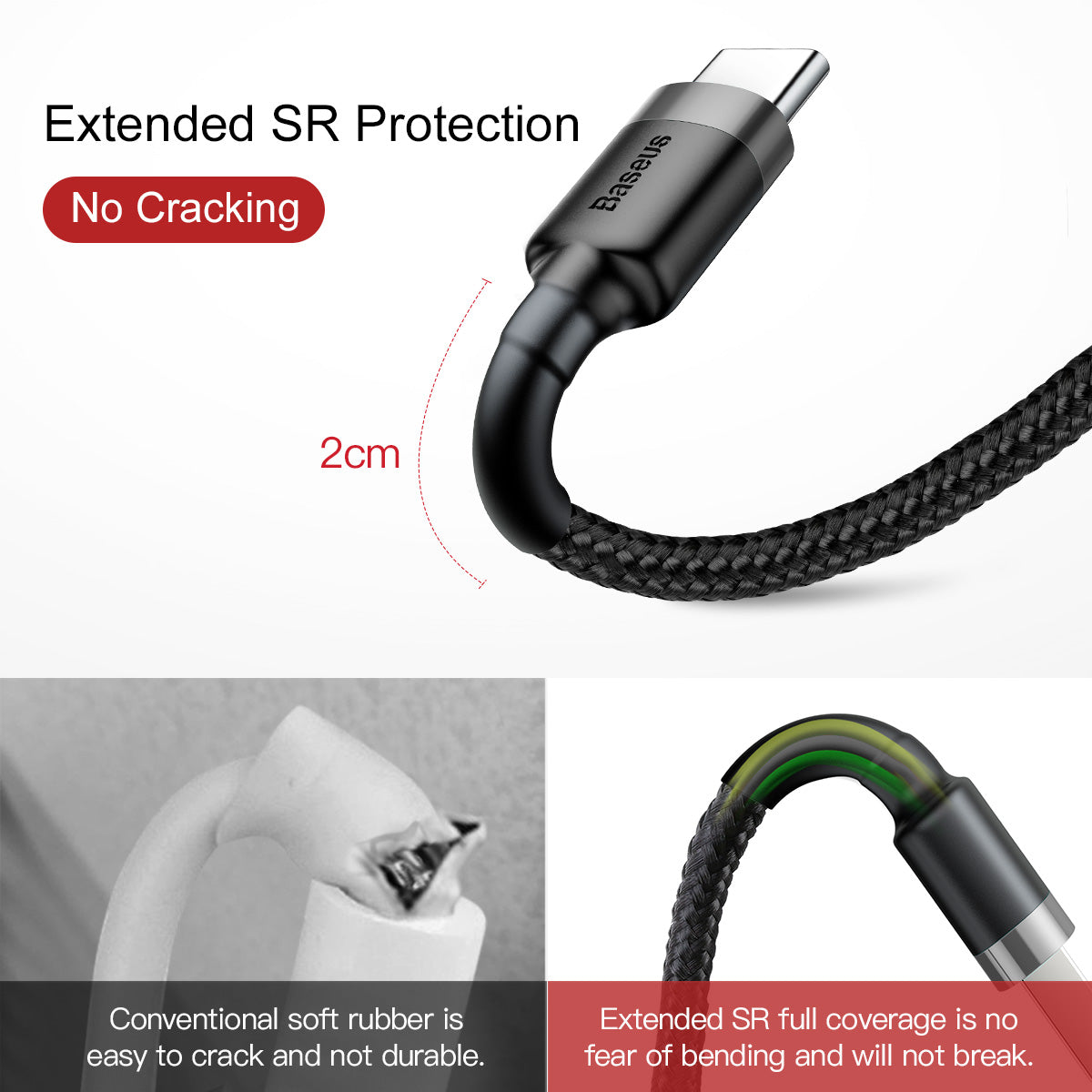 Kabel USBA/USBC 0,5m Sort/Grå
