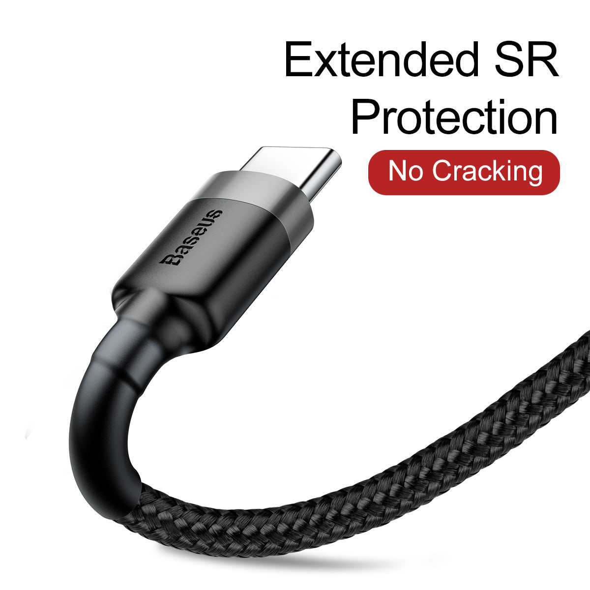 Kabel USBA/USBC 0,5m Sort/Grå