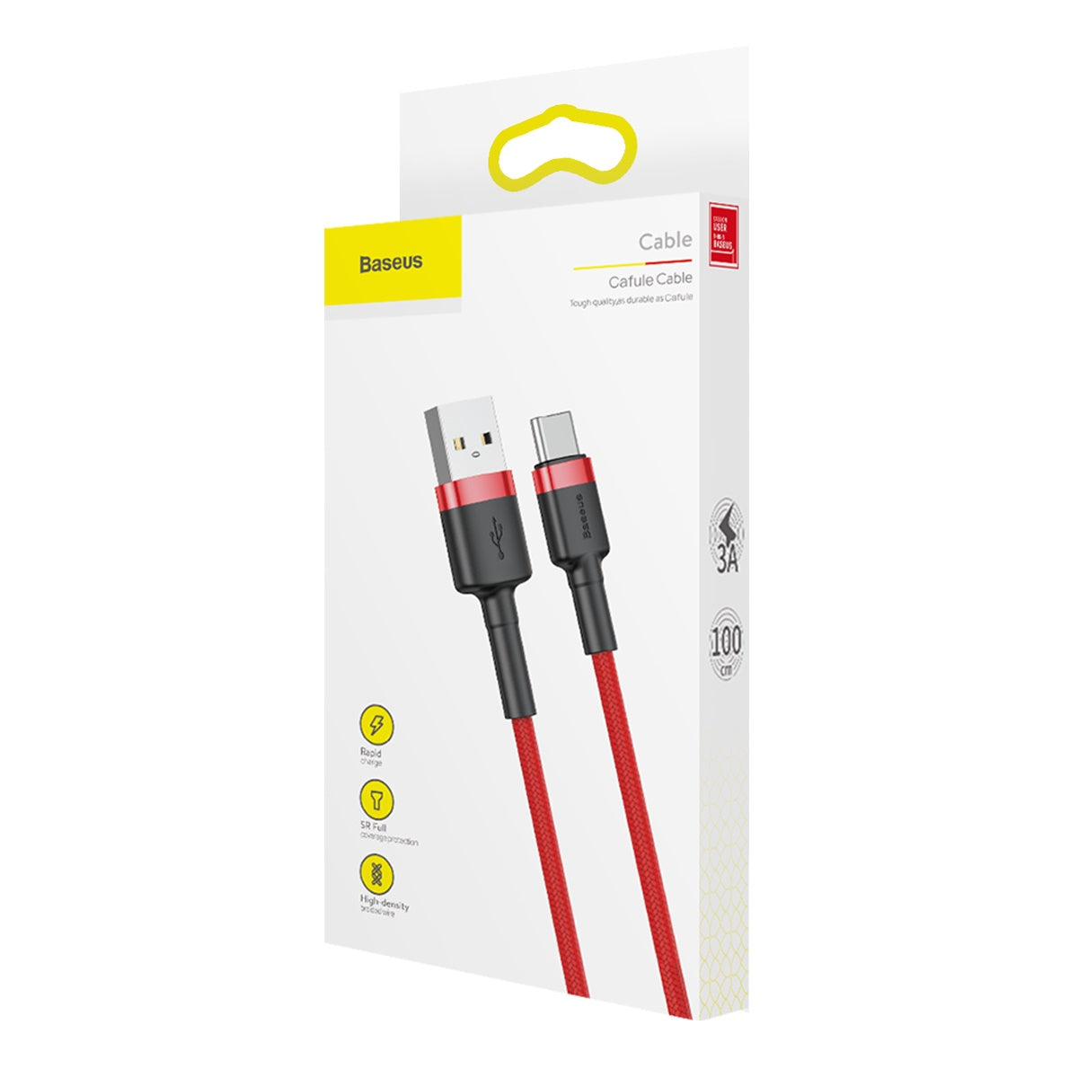Kabel USBA/USBC 1m RD/BK