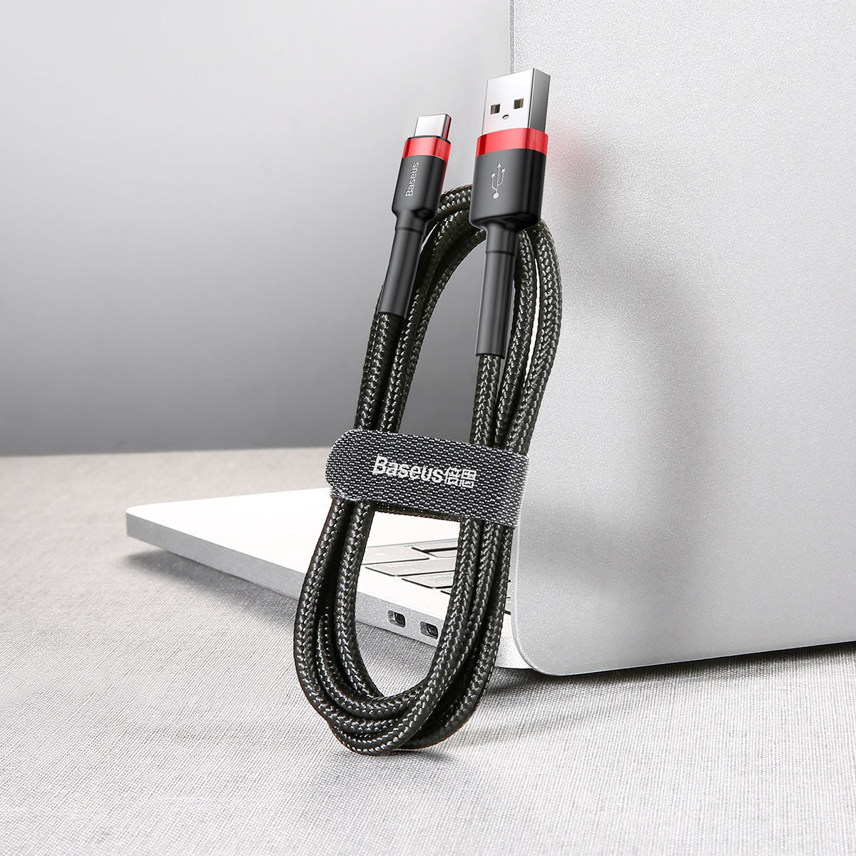 USB/C - USB/C 1.Mtr sort/rød