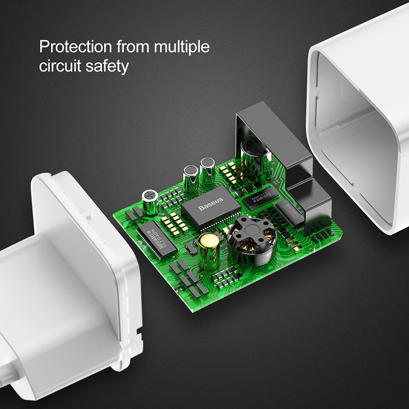 220v Lader USBA 24W Hvid