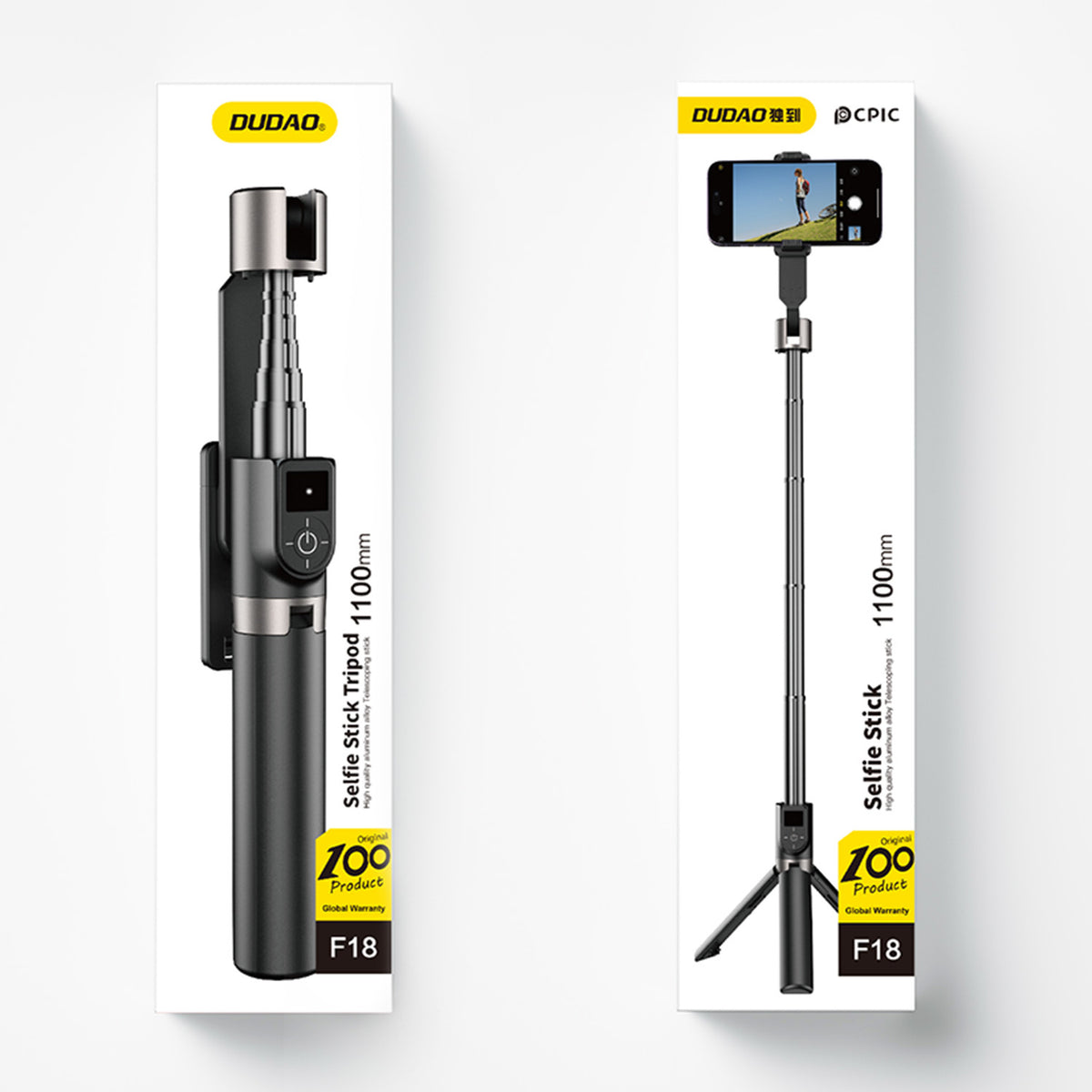 Dudao F18 Selfie Stick Sort - billede 2