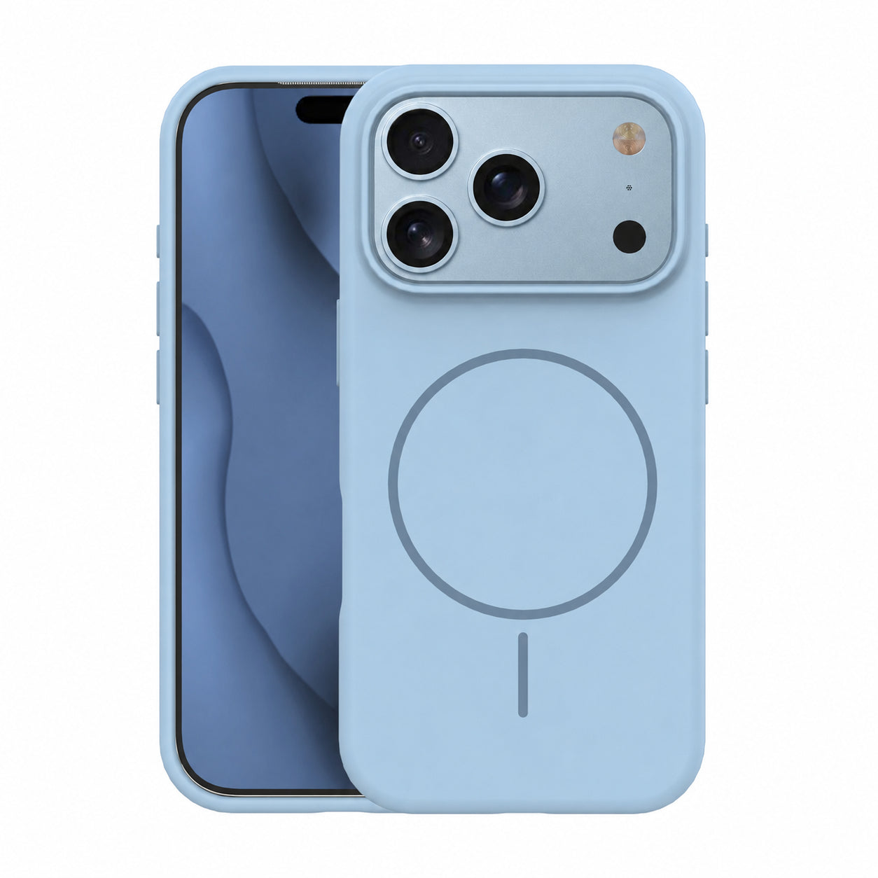 iPhone 17 Pro Max / 18 Pro Max MagSafe Cover Silicone Thin Mag – Lysblå