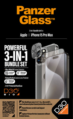 PanzerGlass iPhone 15 Pro Max UWF Bundle