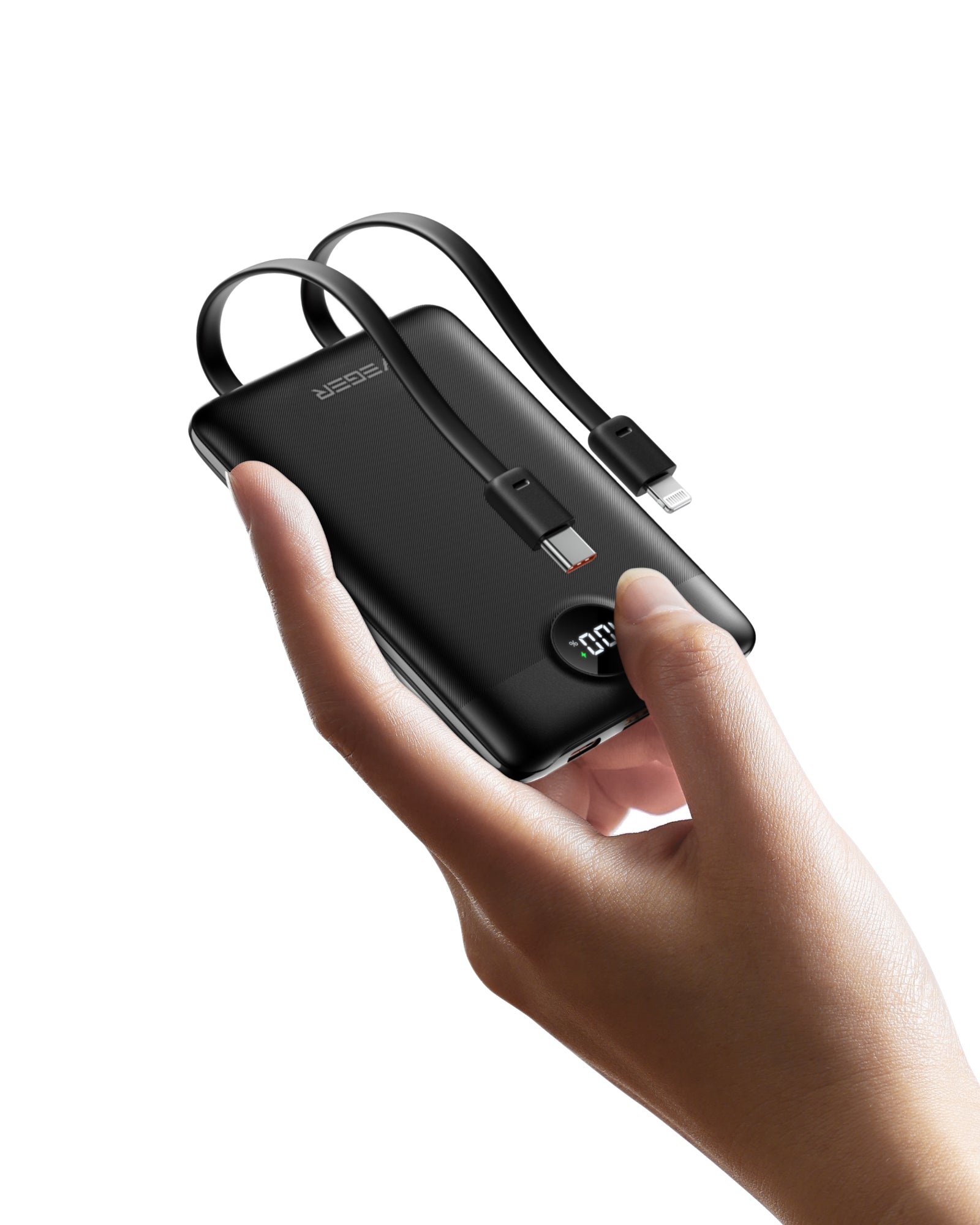 10000 mAh powerbank m/USBC+Lig