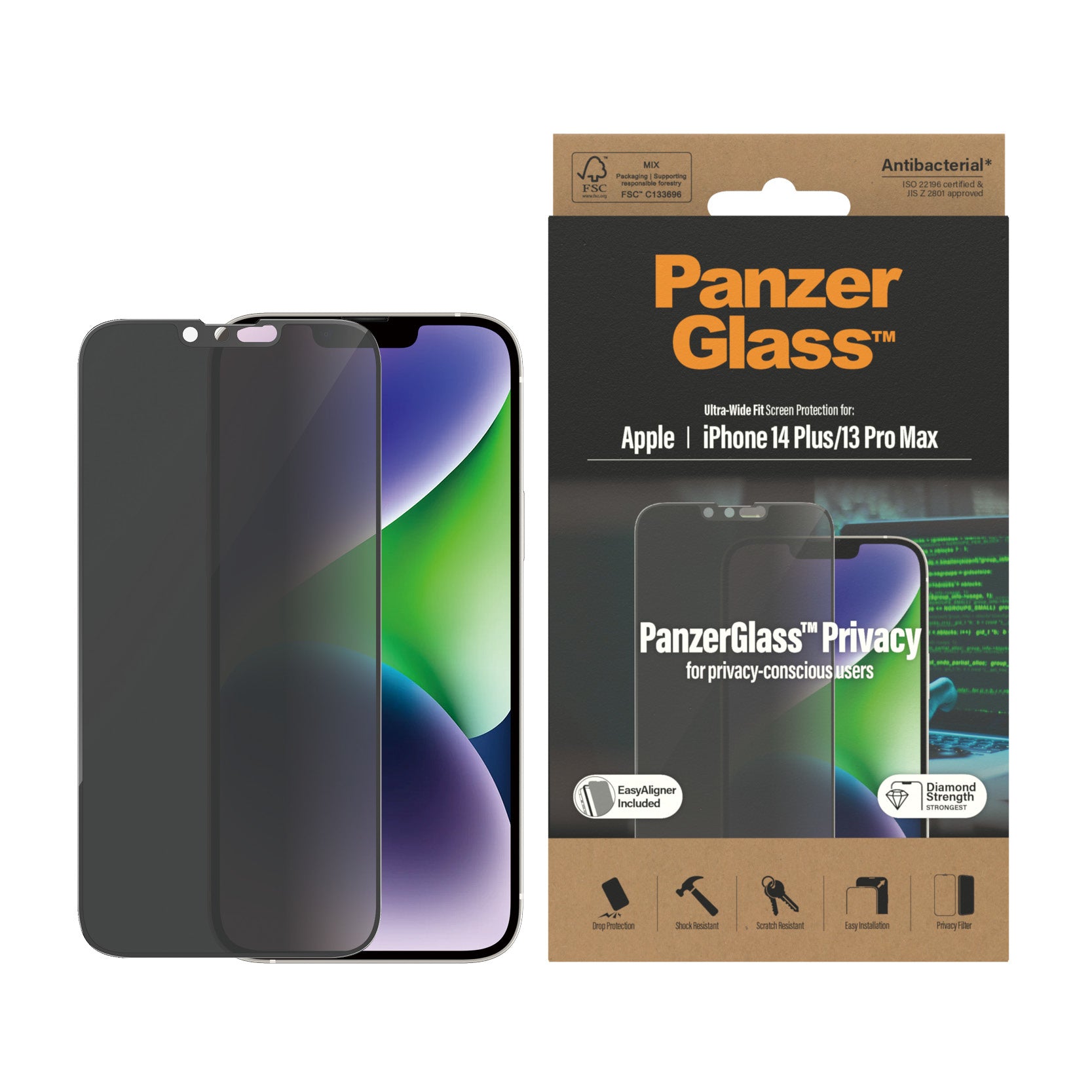 PanzerGlass iPhone 14 Plus/13 Pro Max UWF Privacy - EOL - billede 2
