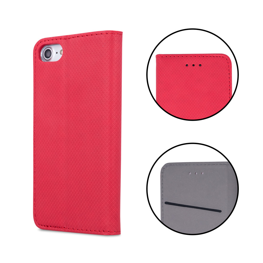iPhone 17 Pro Max / 18 Pro Max TPU Wallet Flip Cover Smart Magnet – Rød