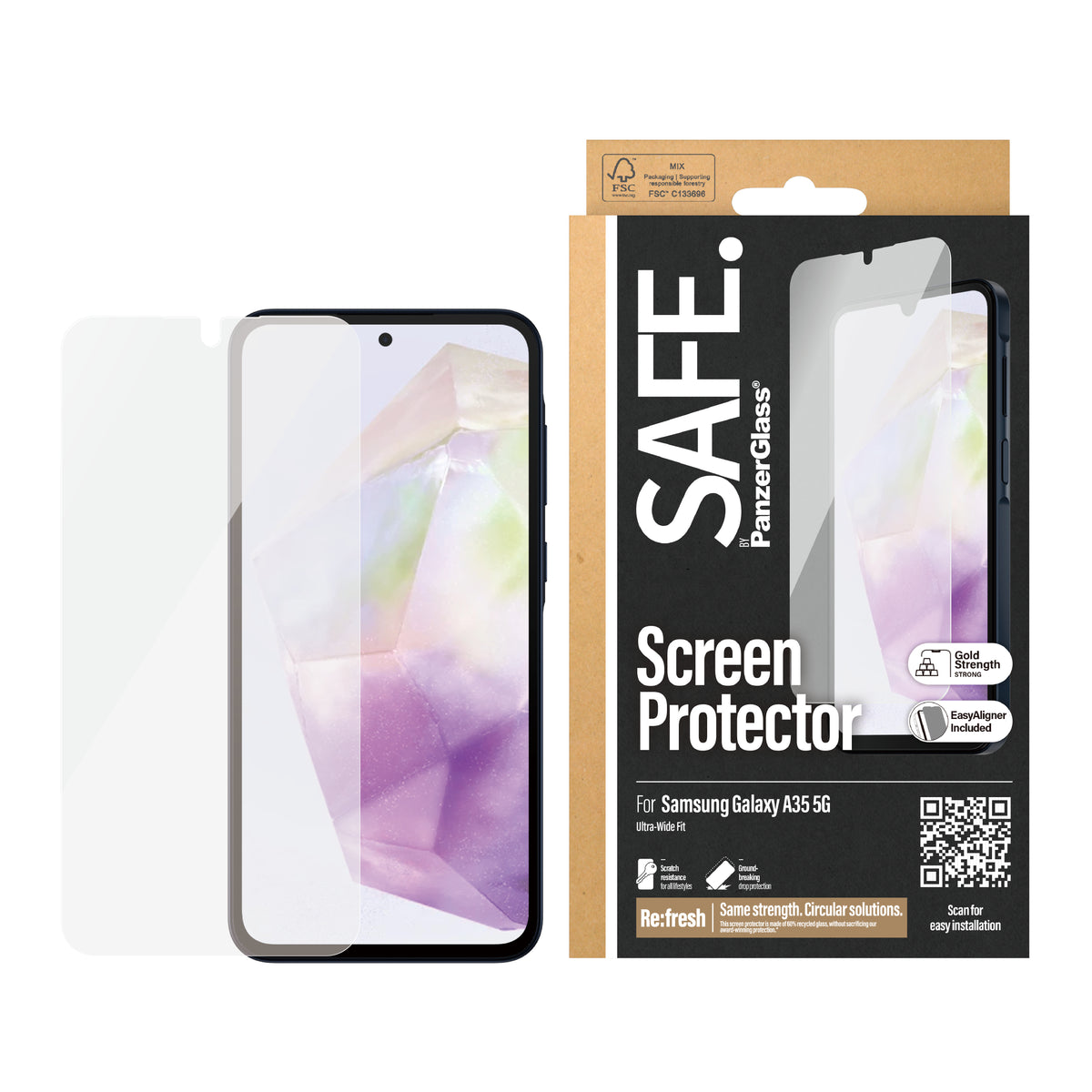 SAFE. Screen Protector Galaxy A35 5G UWF - billede 2