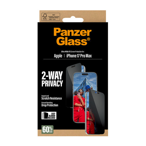 PG 2 Way Privacy Screen Protect iPhone 17 Pro Max UWF EasyAlig