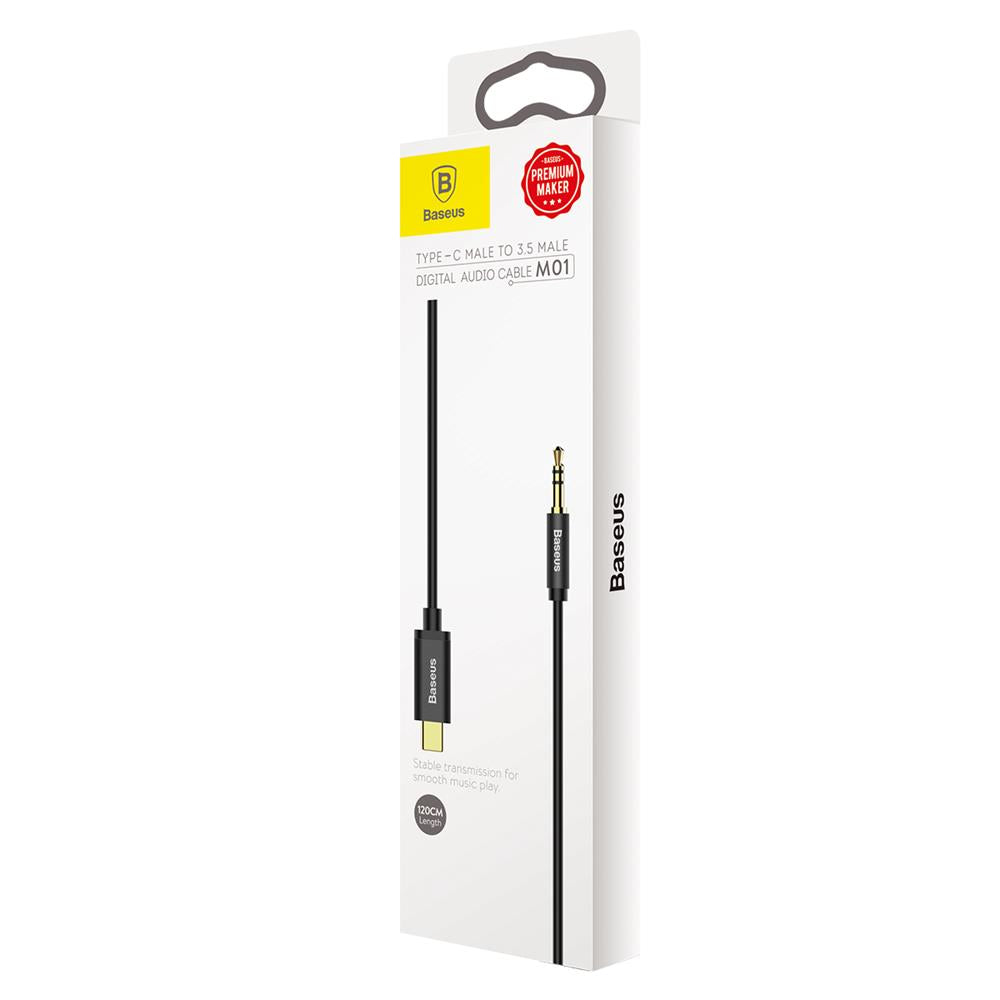 BASEUS Audio Cable - AUX 3.5mm cam01-01   jack to usb-c 1,2M black