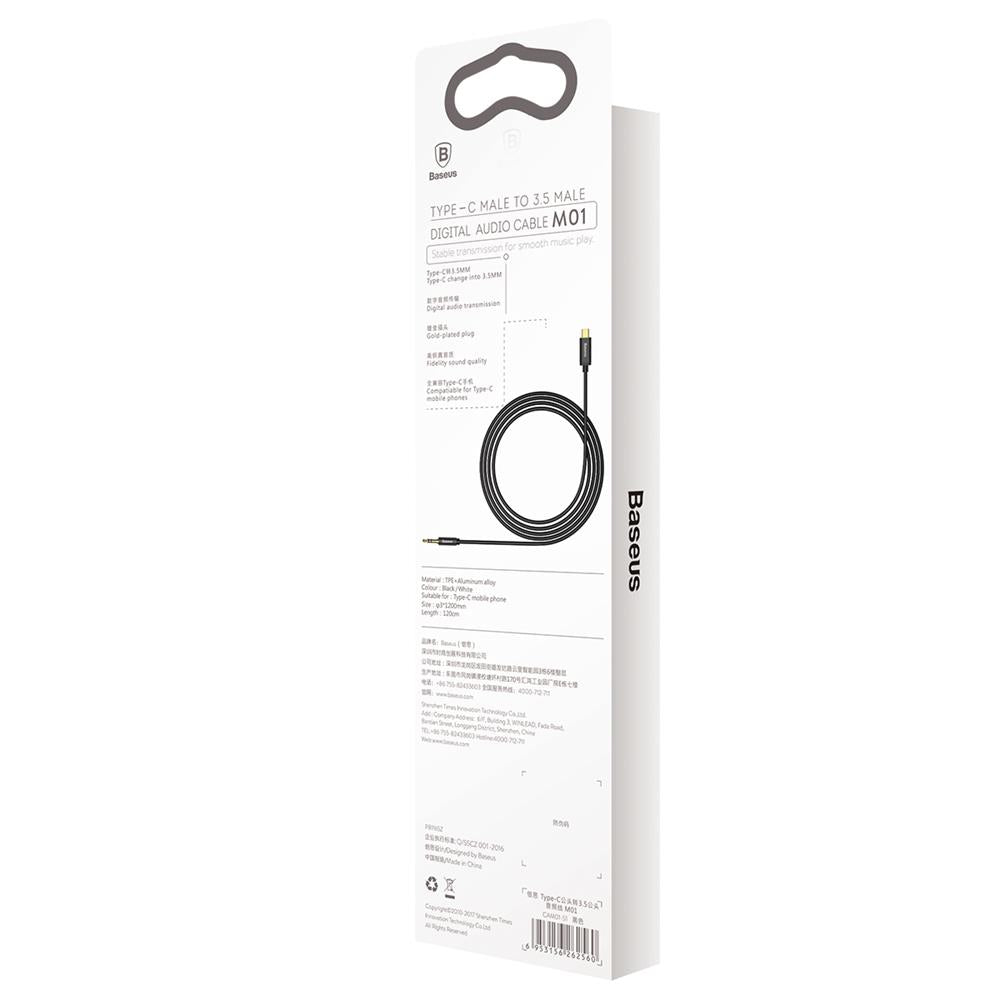 BASEUS Audio Cable - AUX 3.5mm cam01-01   jack to usb-c 1,2M black