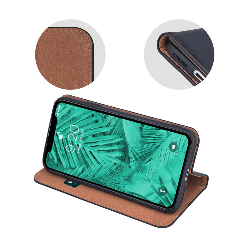 iPhone 17 Pro TPU Wallet Flip Cover Leather Smart Pro – Sort