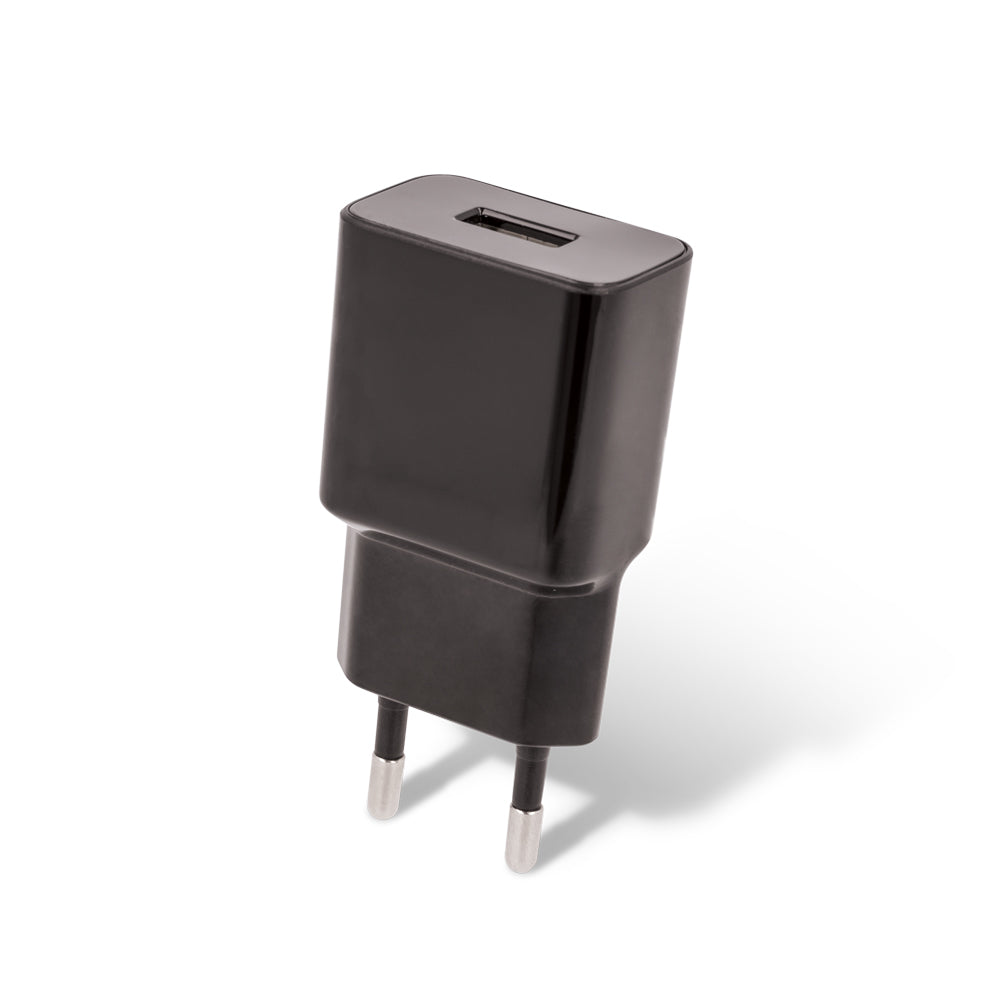 usb oplader med kabel 2.1A  Microusb sort