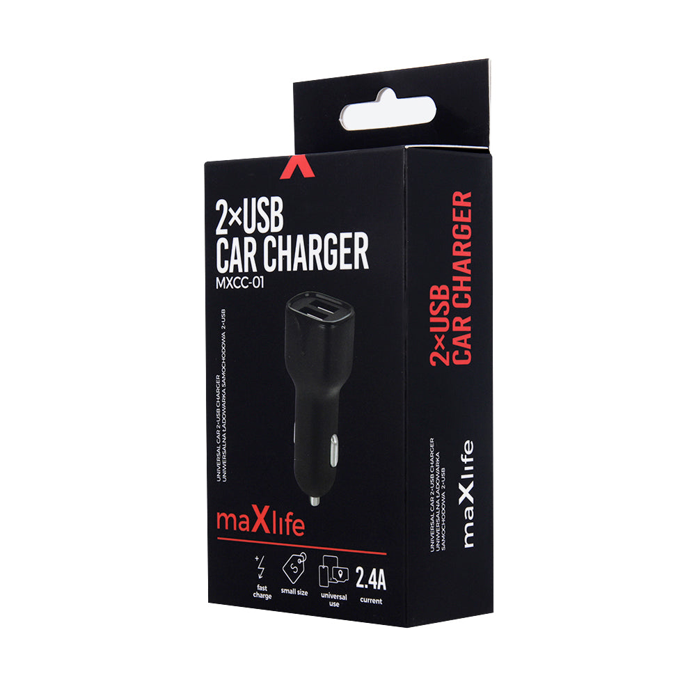 MaXlife 2xUSB 12v Billader 2.4 A