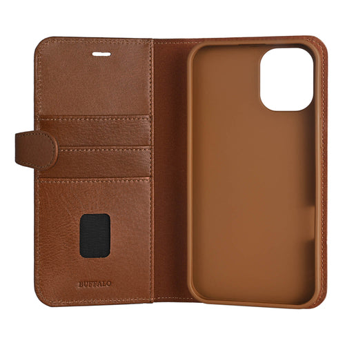 iPhone 16 Plus Læder Wallet Flip Cover 2 i 1 – Brun – Buffalo