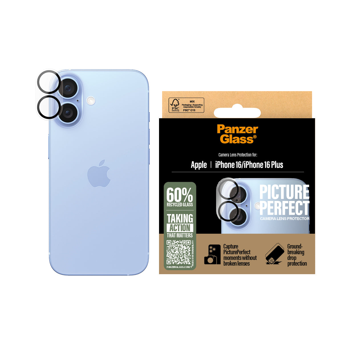 PanzerGlass PicturePerfect Lens Protector iPhone 16/16 Plus - billede 2