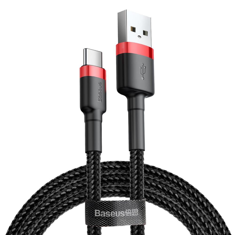 BASEUS USB Cable - USB Type-C 3M 2A Cafule CATKLF-U91 black-red