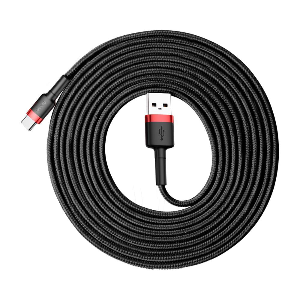 BASEUS USB Cable - USB Type-C 3M 2A Cafule CATKLF-U91 black-red