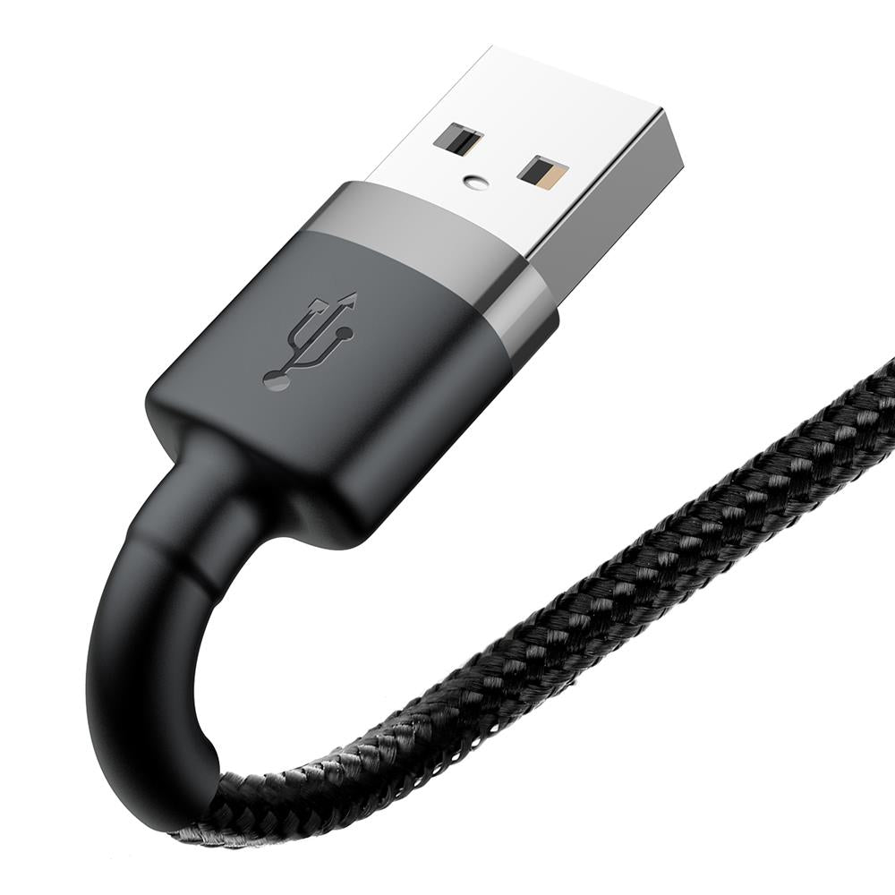 Kabel USBA/Lightning 3m Grå/Sort
