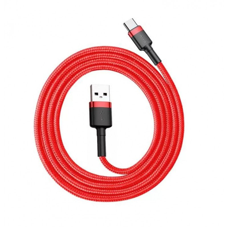 Kabel USBA/USBC 1m RD/BK - billede 3