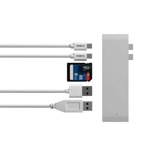 6-in-1 Dual USB Type-C Multi-Port Adapter Dongle Converter for MacBook