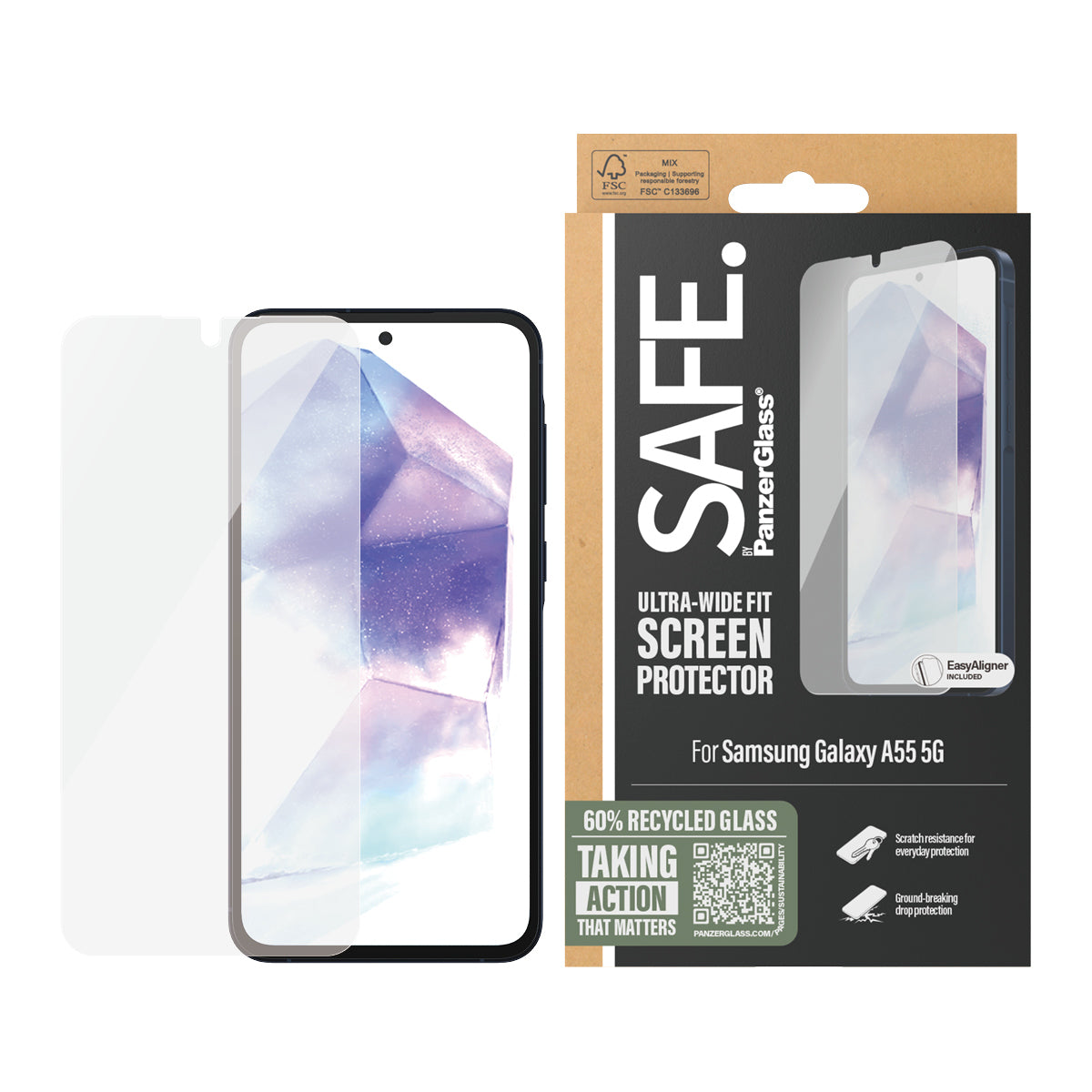 SAFE. Screen Protektor Galaxy A55 5G UWF - billede 2
