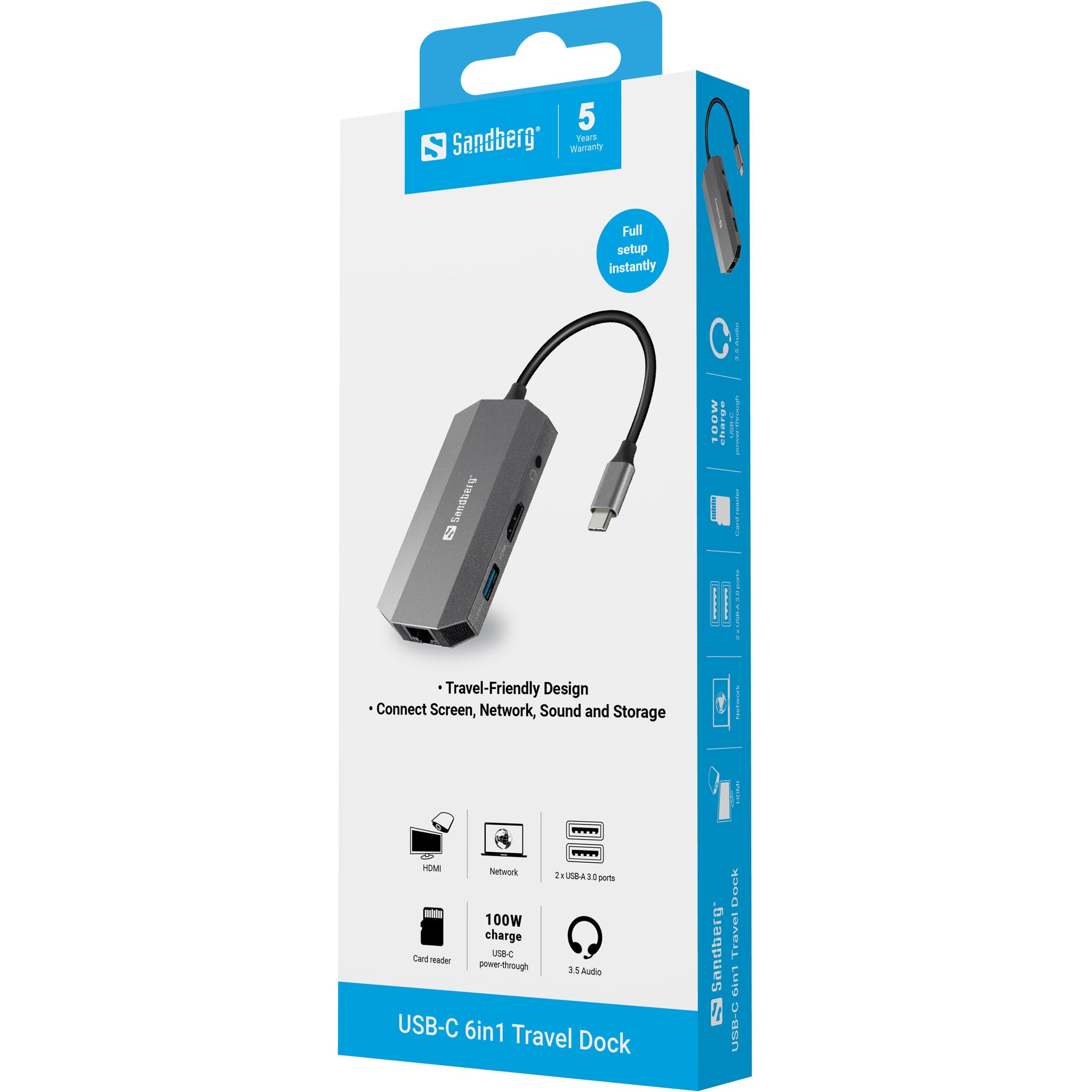 USBC 6-in1 Travel Dock, Alu - billede 8
