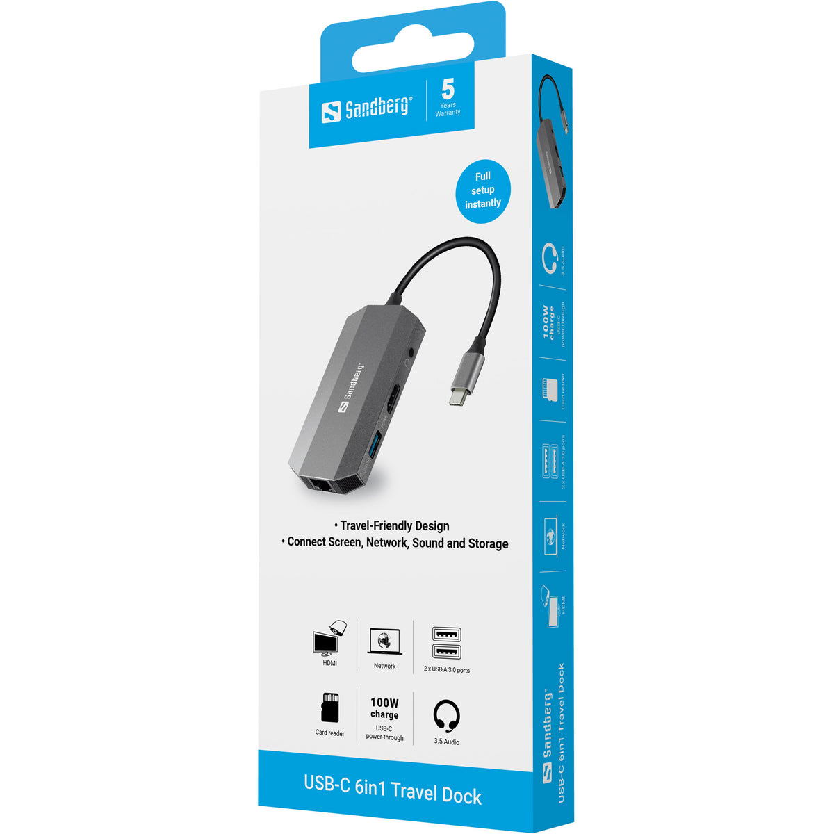 USBC 6-in1 Travel Dock, Alu - billede 8