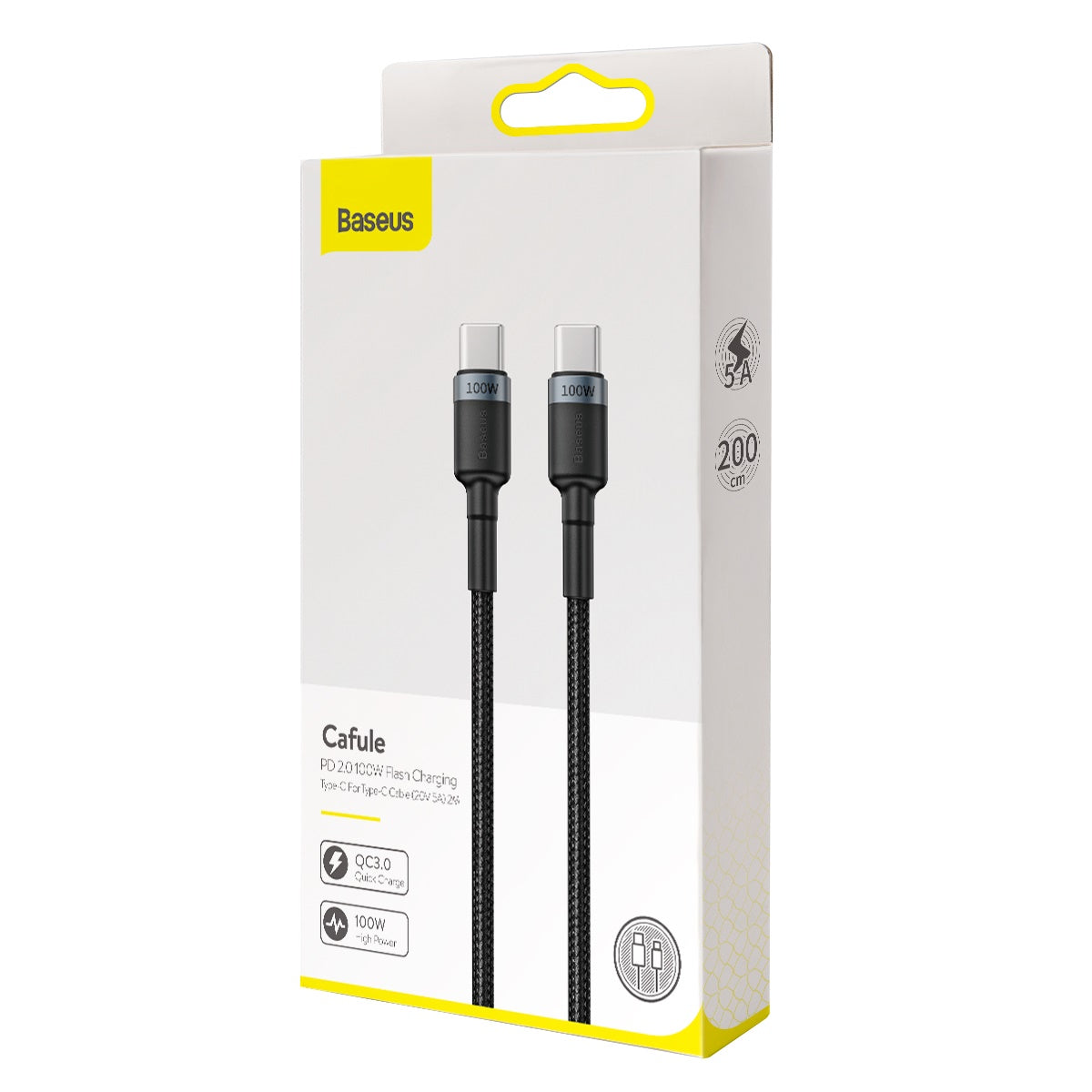 USB/C - USB/C 2.mtr 100W Grå 5A