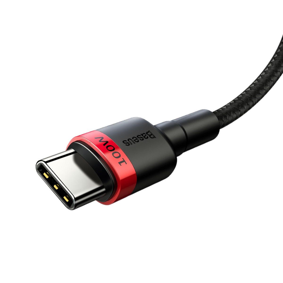 BASEUS USB Cable - Cafule CATKLF-AL91 Type-C - Type-C 2M 100W 5A black-red