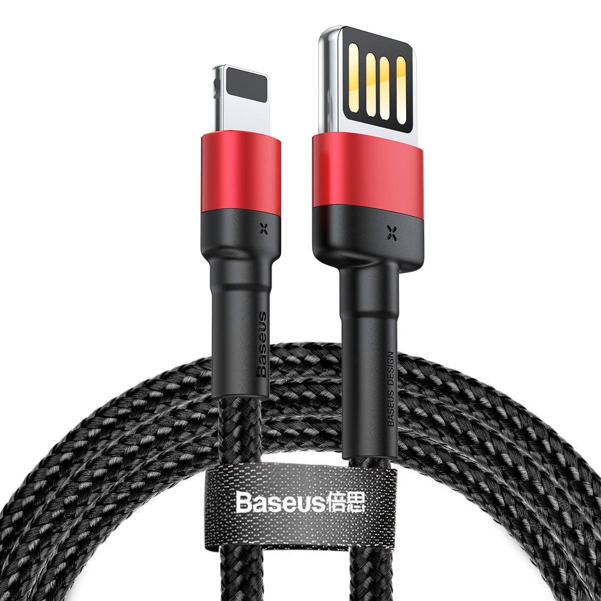 BASEUS USB Cable - Cafule CATKLF-AL91 Type-C - Type-C 2M 100W 5A black-red