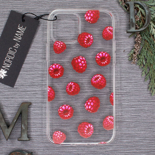 iPhone 12 Pro Max Silicone Cover Hindbær – Transparent
