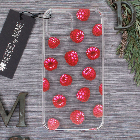 iPhone 12 Pro Max Silicone Cover Hindbær – Transparent