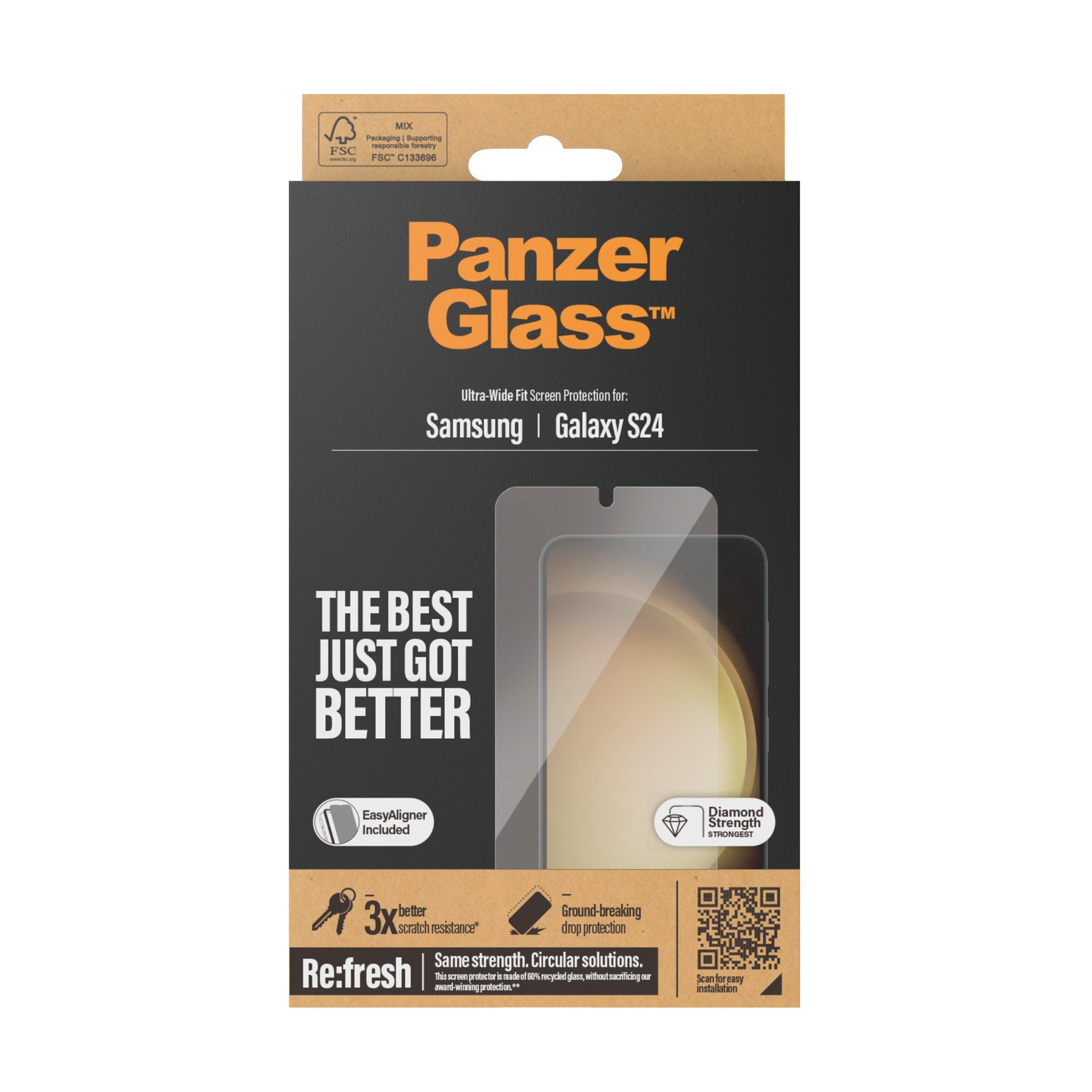 PG Screen Protector Galaxy S24 Ultra-Wide Fit wA - billede 3