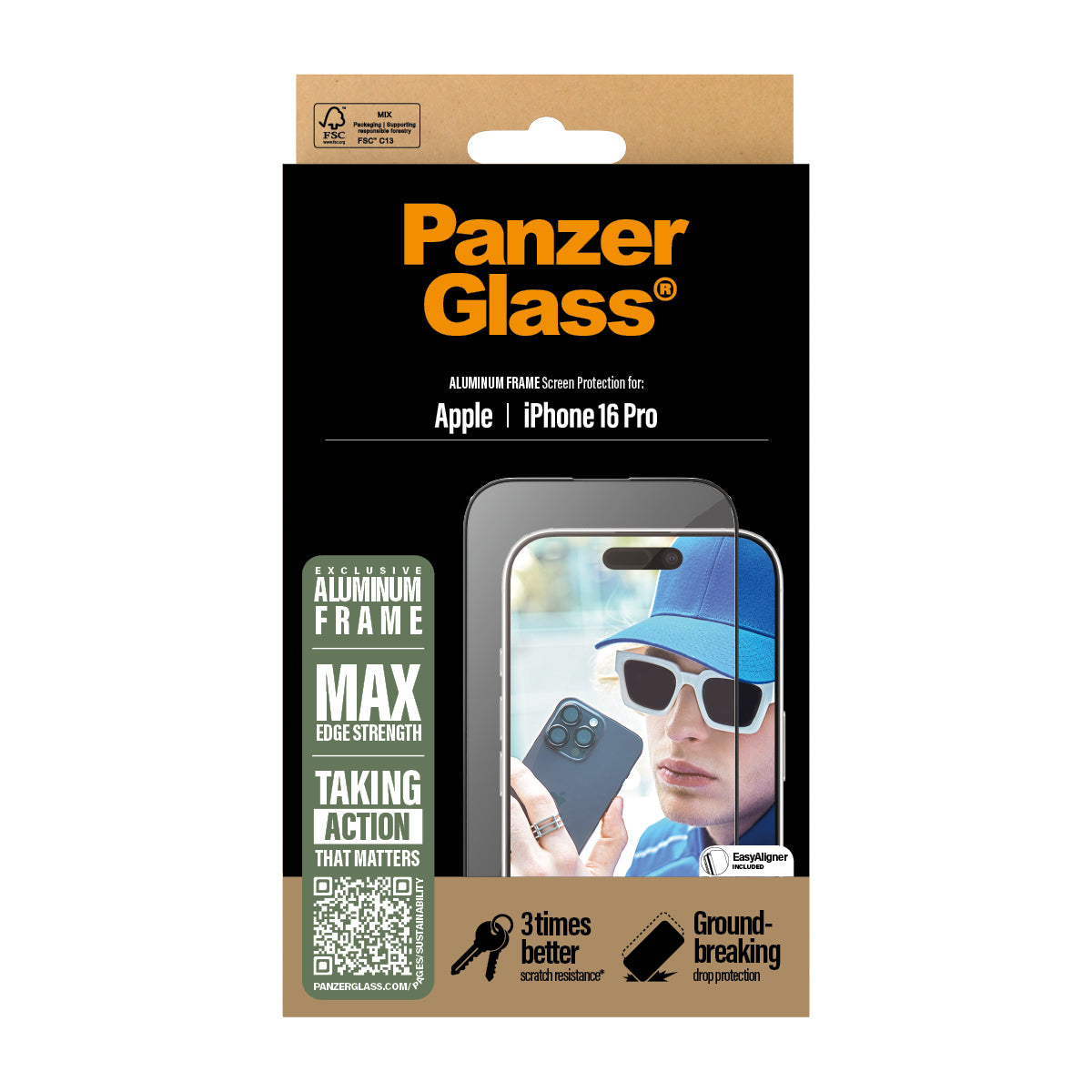 iPhone 16 Pro PanzerGlass - Aluminium ramme - billede 3