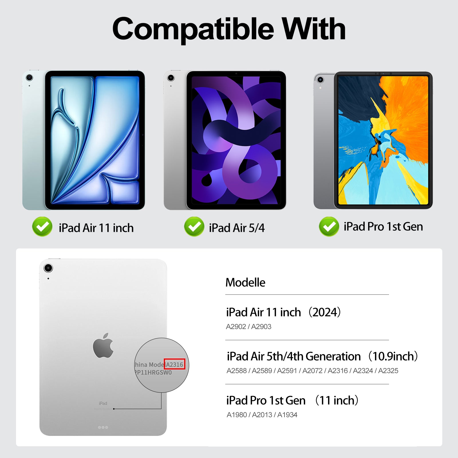 iPad 10,9 / Air4/5/11  Tri-Fold MAGNET Sort