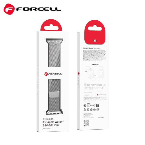 FORCELL Magnetic Stainless Steel Strap - Silver - 42/44/45/49 mm