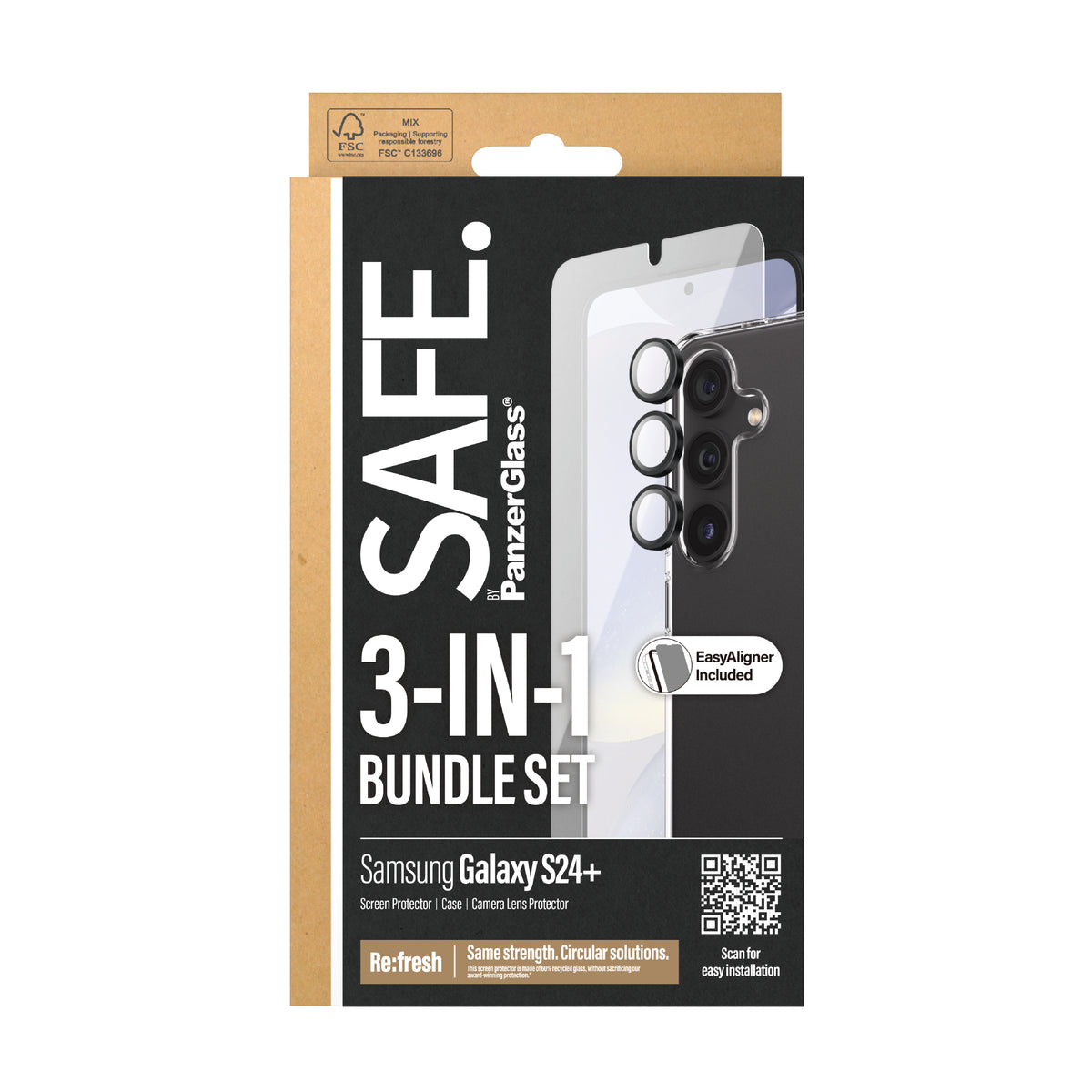 SAFE. by PanzerGlass Privacy 3-in1 Pack Samsung Galaxy S24+ - billede 3