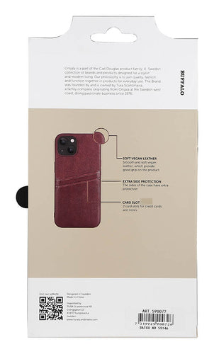 iPhone 13/14 Læder Cover med kortholder 2 6 1 – Brun – Buffalo