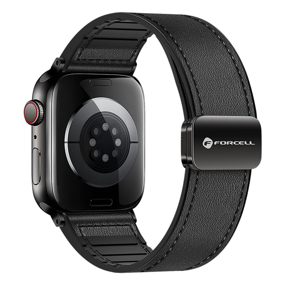Urrem 42-49mm Sort Læder Apple - billede 2