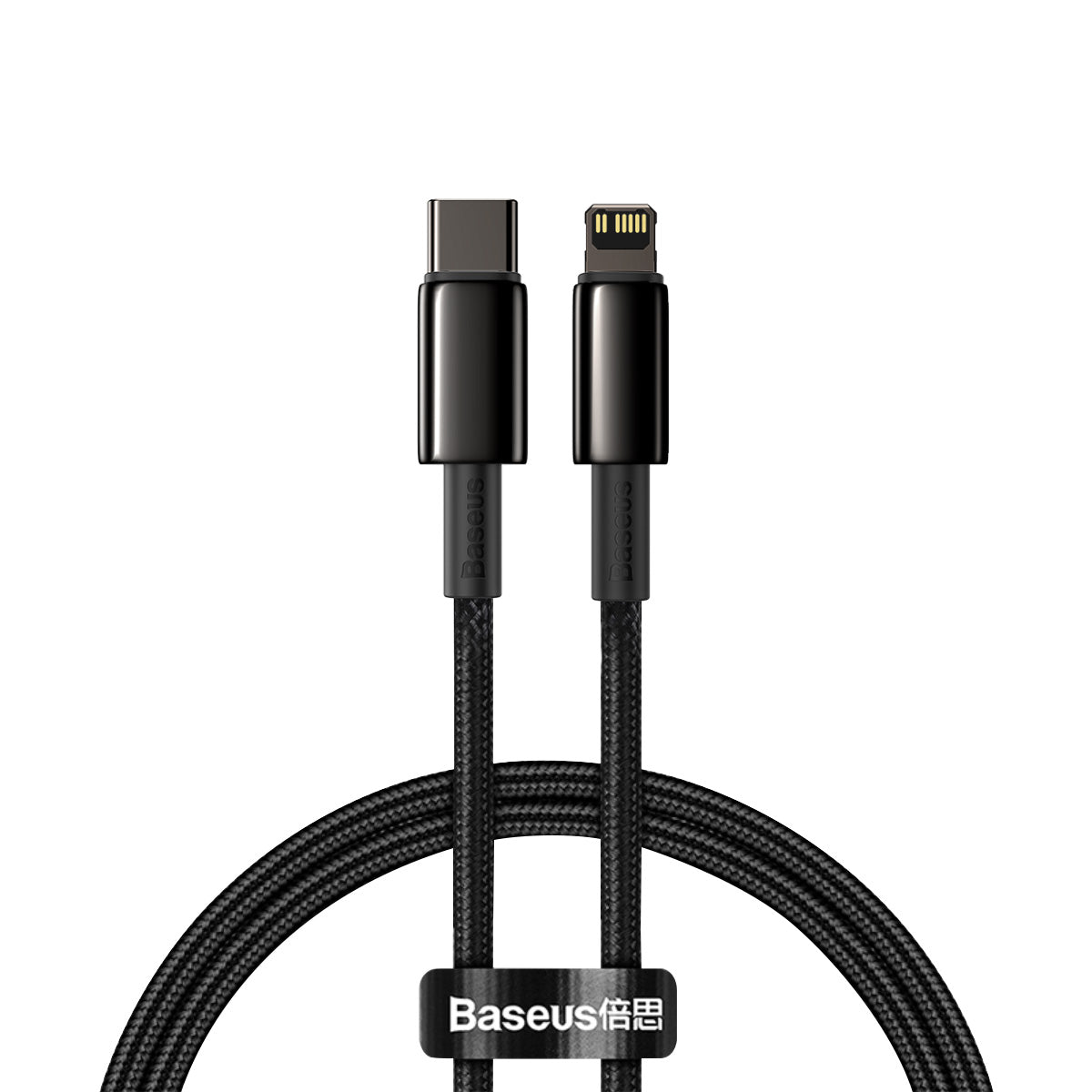 BASEUS USB Cable - Tungsten Gold CATLWJ-01 Type-C - IPHONE lightning 1M 20W black