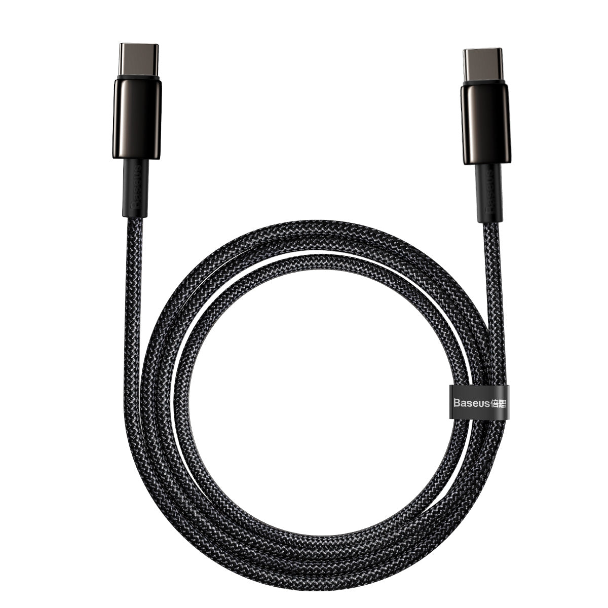 BASEUS USB Cable - Tungsten Gold CATWJ-A01 Type-C - Type-C 2M 100W 5A black