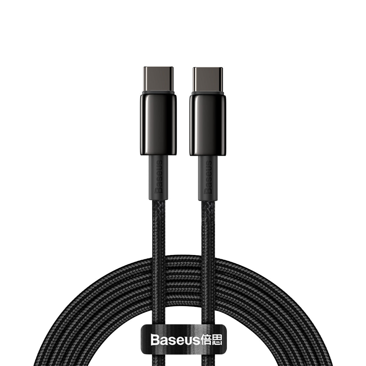 BASEUS USB Cable - Tungsten Gold CATWJ-A01 Type-C - Type-C 2M 100W 5A black