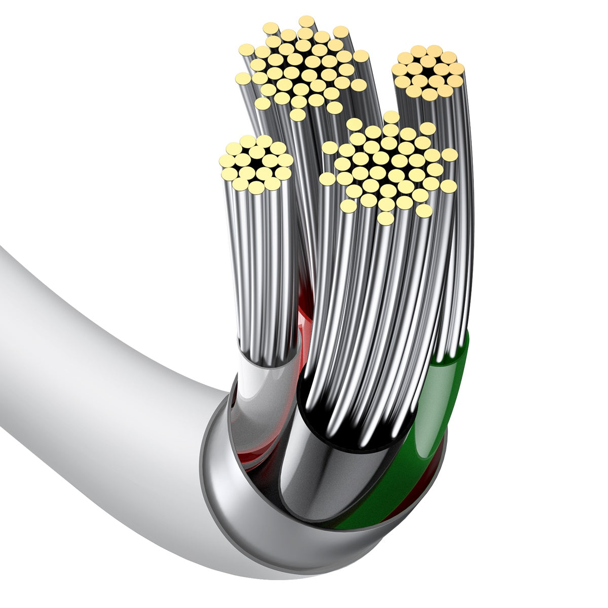 Baseus USBA Lightning 1M Hvid