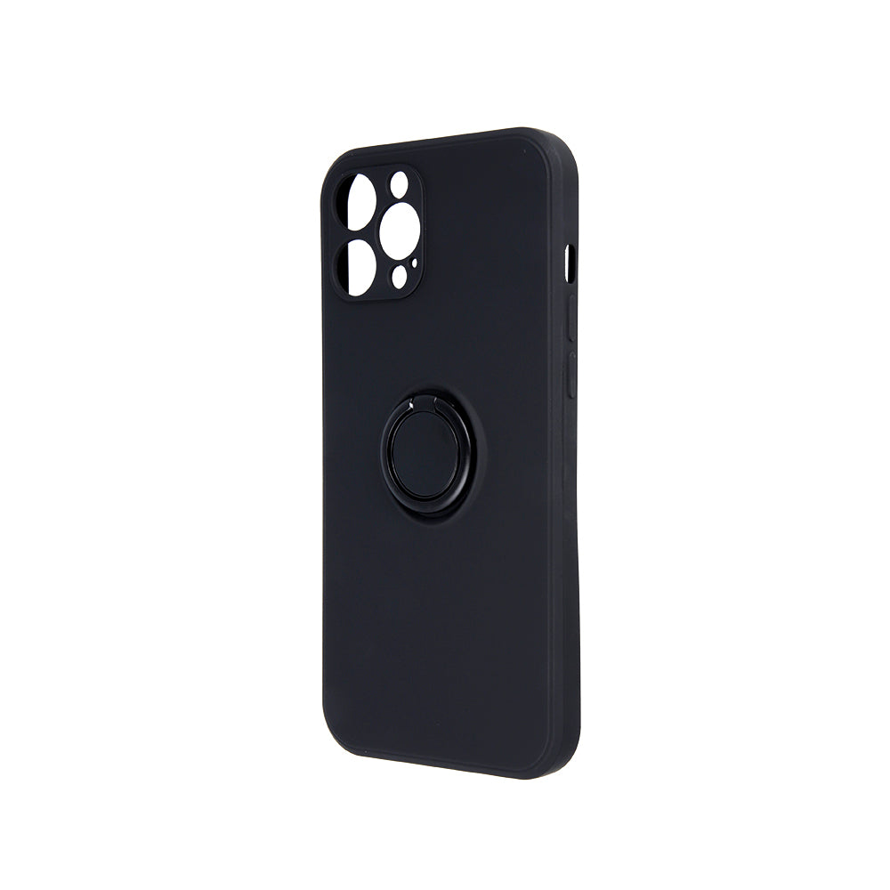 iPhone 15 Finger Grip Med Ringstand – Sort